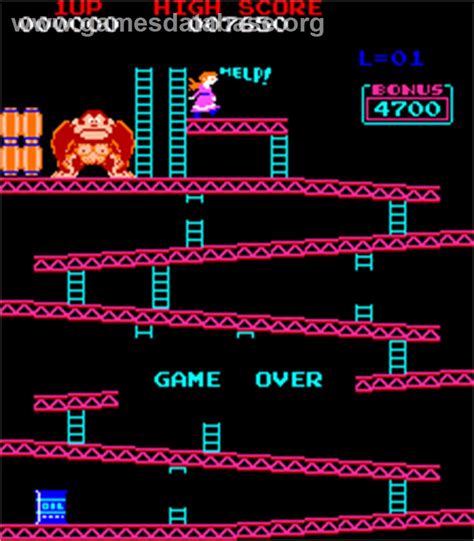 Donkey Kong - Arcade - Artwork - Game Over Screen