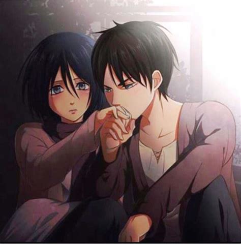 Eren and mikasa hand kiss | Coppie, L'attacco dei giganti