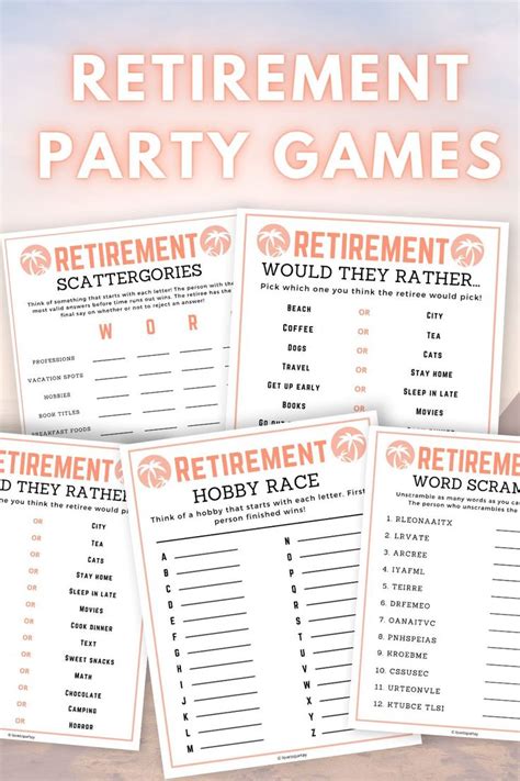 Retirement Party Games Retirement Games Retirement Games - Etsy ...