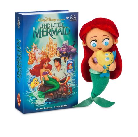 Disney The Little Mermaid Ariel and Flounder VHS Small Plush Limited New w Box - Walmart.com