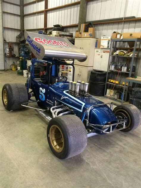 Vintage Supermodified #5 driven by Bill Scott at California race tracks in the early 70's ...