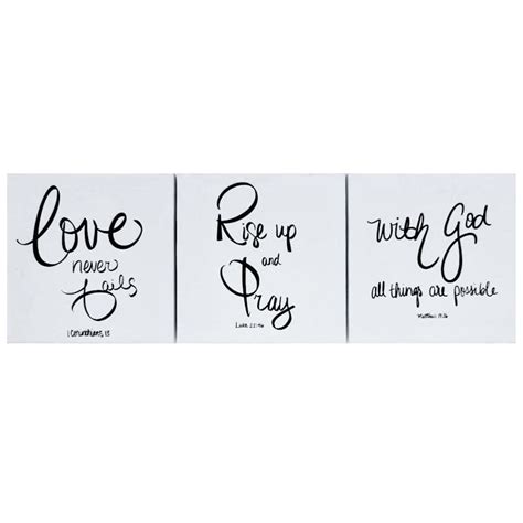 3-Piece Scripture Canvas Wall Art Set, 6"