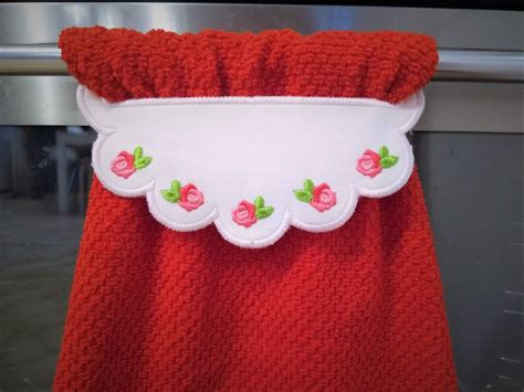 Rose flower floral towel topper machine embroidery designs for hoop 5x7 ITH project in the hoop ...