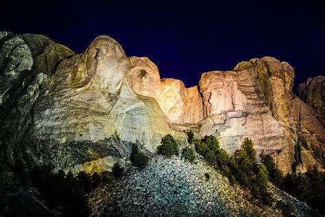 Mount Rushmore At Night Photograph by Penny Lisowski