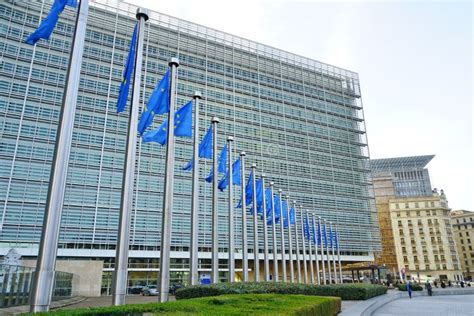 View of the Berlaymont Building Headquarters of the EU European Commission in Brussels, Belgium ...