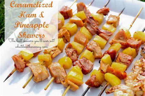 Ham and Caramelized Pineapple Skewers | What Does The Cox Say?