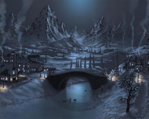 Winter Village Wallpaper - WallpaperSafari