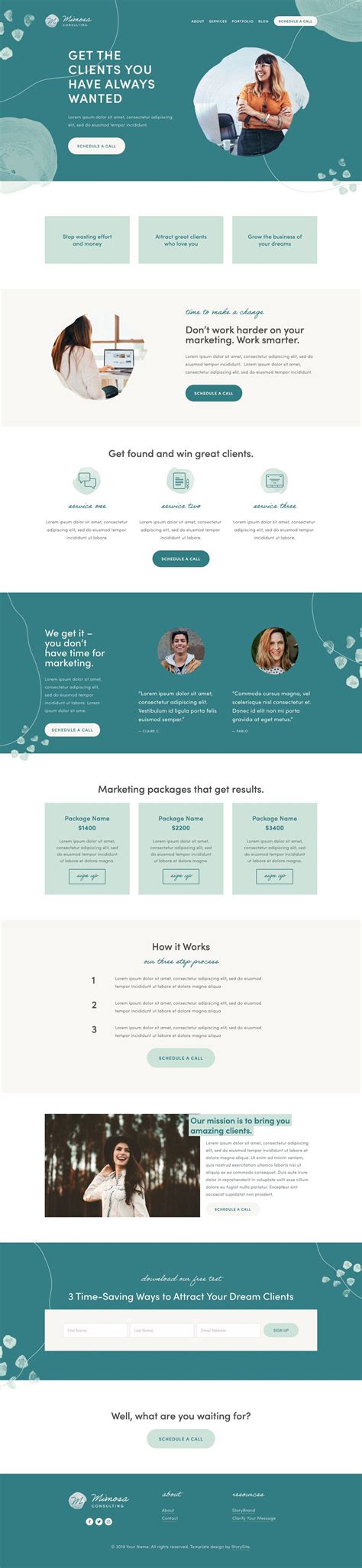 Shop StoryBrand Inspired Website Templates | StorySite Creative Web ...