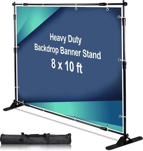 Buy AkTop 10 x 8 ft Heavy Duty Backdrop Banner Stand Kit, Adjustable Photography Step and Repeat ...