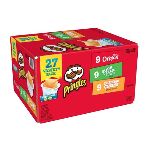 Pringles Snack Stacks Potato Crisps Chips, Flavored Variety Pack 19.3 Oz 27 Ct - Walmart.com ...