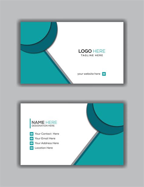 Corporate Style Business Card Design Set blue Color Palette 39399686 Vector Art at Vecteezy