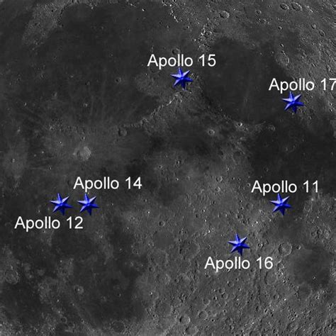 Map Of Moon Landings