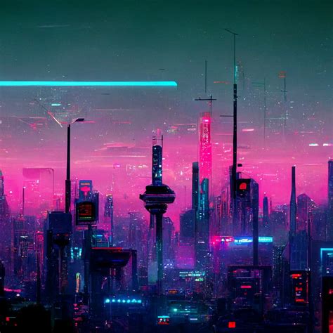 prompthunt: neon cyberpunk vaporwave aesthetic city