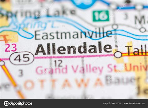 Allendale Michigan Usa Map Stock Photo by ©aliceinwonderland2020 386124710