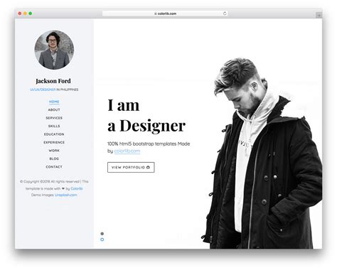 Jackson - Best Personal Portfolio Website Template - Colorlib