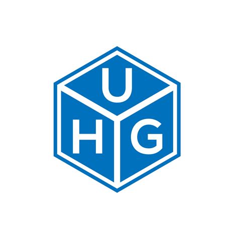 UHG letter logo design on black background. UHG creative initials ...