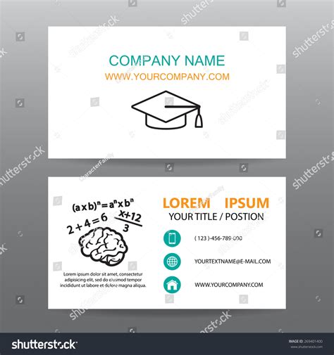 Business Card Vector Backgroundprofessors Teachers Stock Vector (Royalty Free) 269401400 ...