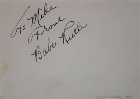 Babe Ruth5 1/2 x 4 Signature Strip – Autographcentral