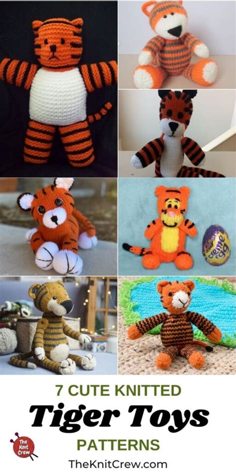 7 Cute Knitted Tiger Toy Patterns Ideas - The Knit Crew