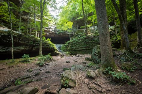 Hiking Map for Happy Hollow, Hawk’s Cave, Ferne Clyffe Falls Loop