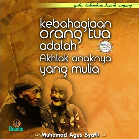 kebahagiaan orang tua adalah Akhlak anaknya yang mulia | Kata-kata ...