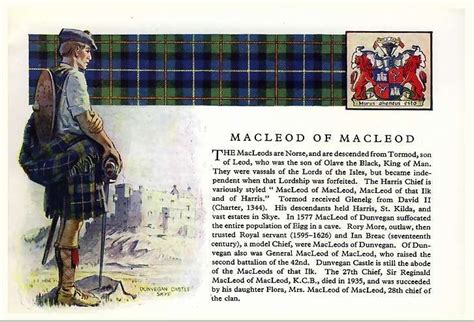 The clan MacLeod from which I hail. | Scotland history, Scottish clans ...