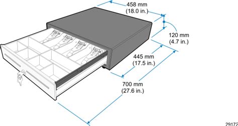 NCR 2181 Cash Drawer Dimensions