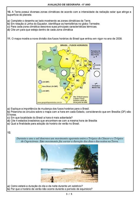 Geografia, Avaliação de geografia, Atividades de geografia