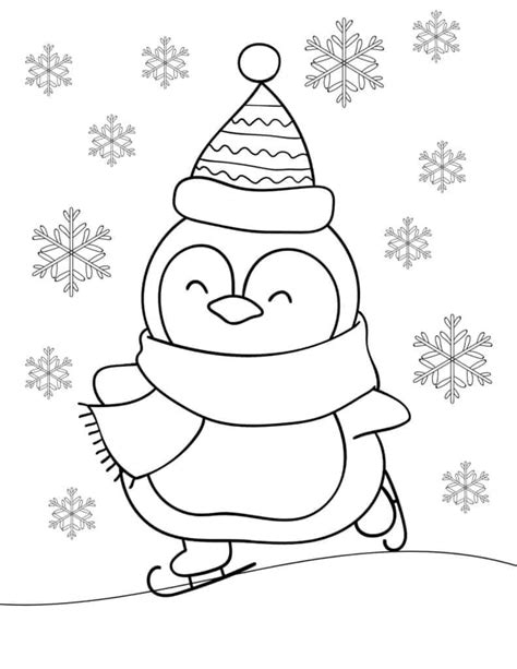 Cute Penguin Coloring Pages