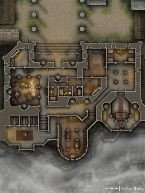 Free TTRPG Battlemap – High Pass Fortress • Seafoot Games