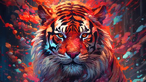 Tiger Art 4K #1901n Wallpaper PC Desktop