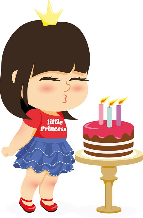 Blowing Out Birthday Candles Clipart