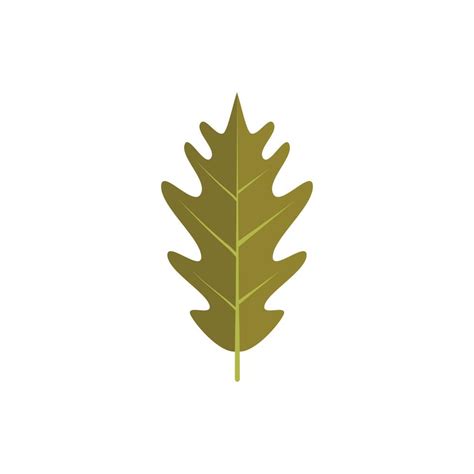 Oak leaf icon flat vector. Autumn fall 17336318 Vector Art at Vecteezy