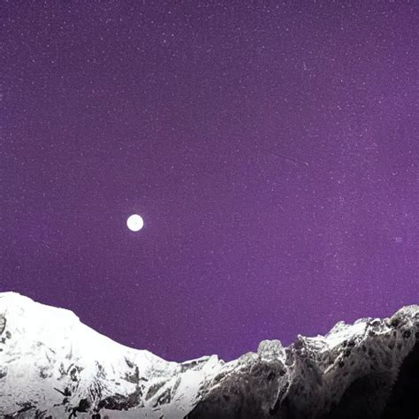 view of the night sky above mountains, very large moon | Stable Diffusion | OpenArt