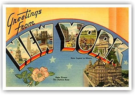 Amazon.com : GREETINGS FROM NEW YORK vintage reprint postcard set of 20 ...