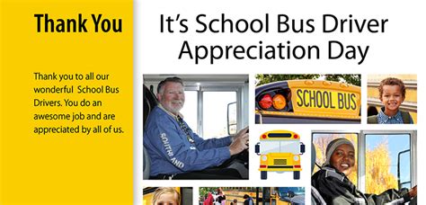 Thank You | School Bus Driver Appreciation Day May 1 - Louise Dean School