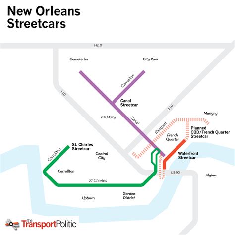 Discovering New Orleans Streetcar Map In 2023 - Map Of France