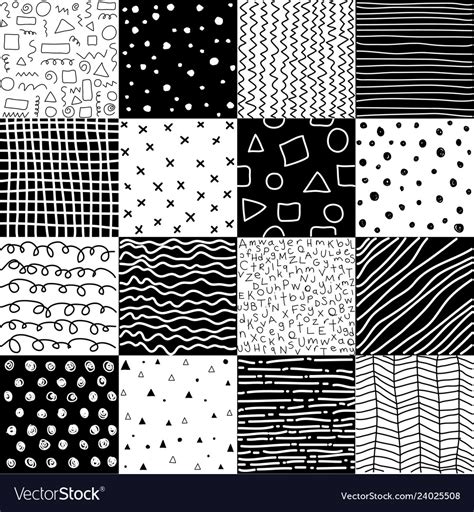 Hand drawn geometric patterns Royalty Free Vector Image