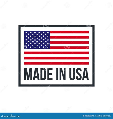 Made in USA Premium Quality American Flag Icon Stock Vector ...