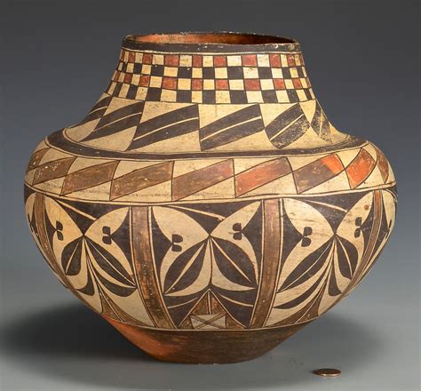 Lot 506: Native American Pottery Jar, Acoma Olla | Case Auctions