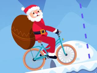 Santa Wheelie Bike Challenge . BrightestGames.com