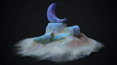 ArtStation - Handpainted Moon stone