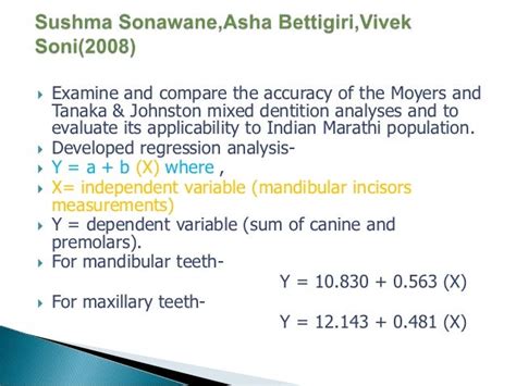 Mixed dentition analysis