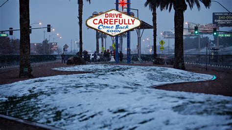 Storm dropping snow on Las Vegas; 1 inch reported at airport