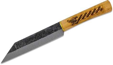 Condor Tool & Knife CTK1024-7.0HC Norse Dragon Seax Knife 7.03" 1095 Carbon Steel Blade, Burnt ...