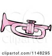 Cartoon of a Trumpet - Royalty Free Vector Clipart by lineartestpilot #1148281