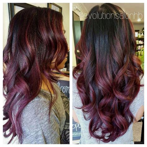 Black And Burgundy Ombre Hair | Spefashion