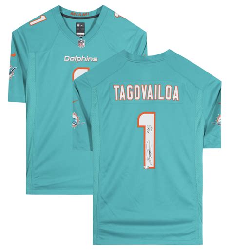 Tua Tagovailoa Signed Dolphins Jersey Inscribed "Fins Up" (Fanatics ...