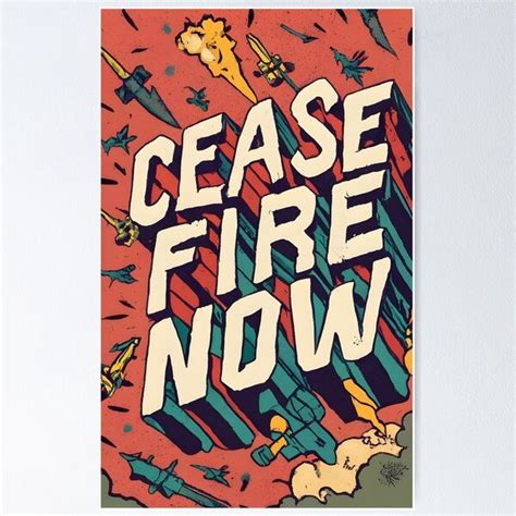 "Ceasefire - Ceasefire now 3D" Poster for Sale by Activism Avenue in ...