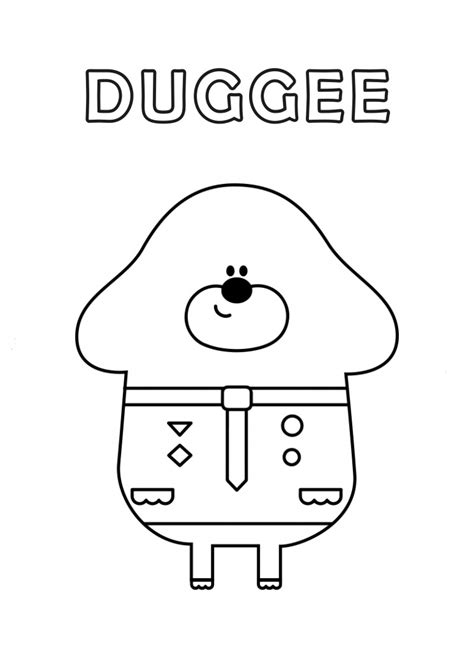 Duggee From Hey Duggee Coloring Page - Free Printable Coloring Pages for Kids